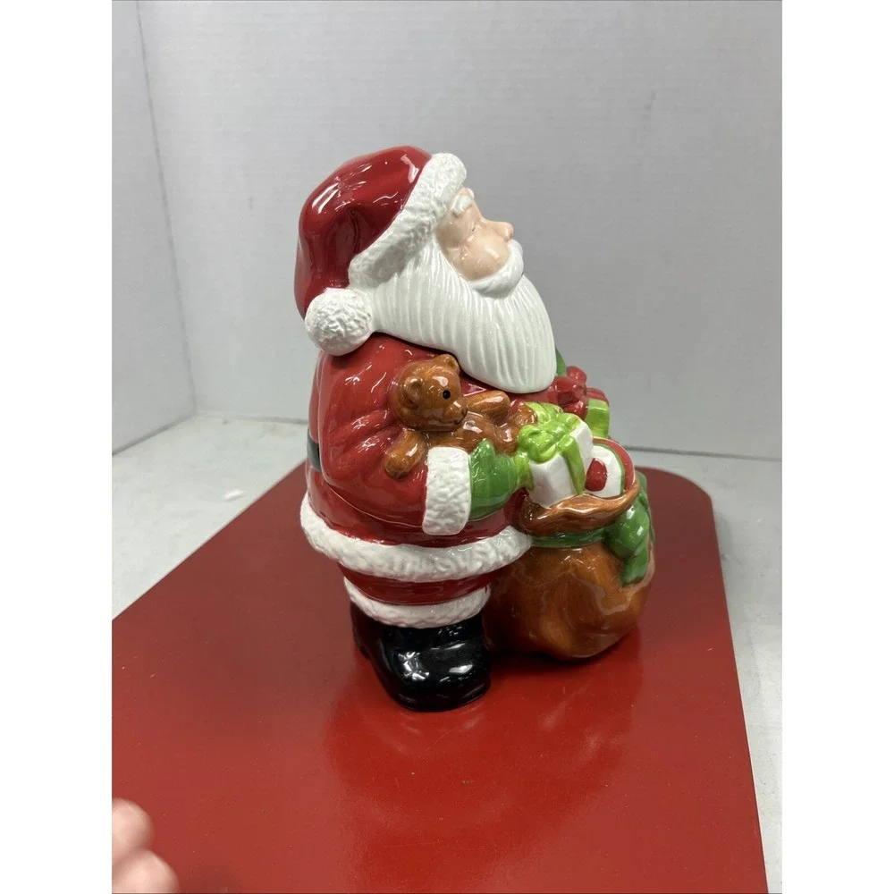 Santa Cookie/Candy Jar Seasons's‎ Greetings 8.5